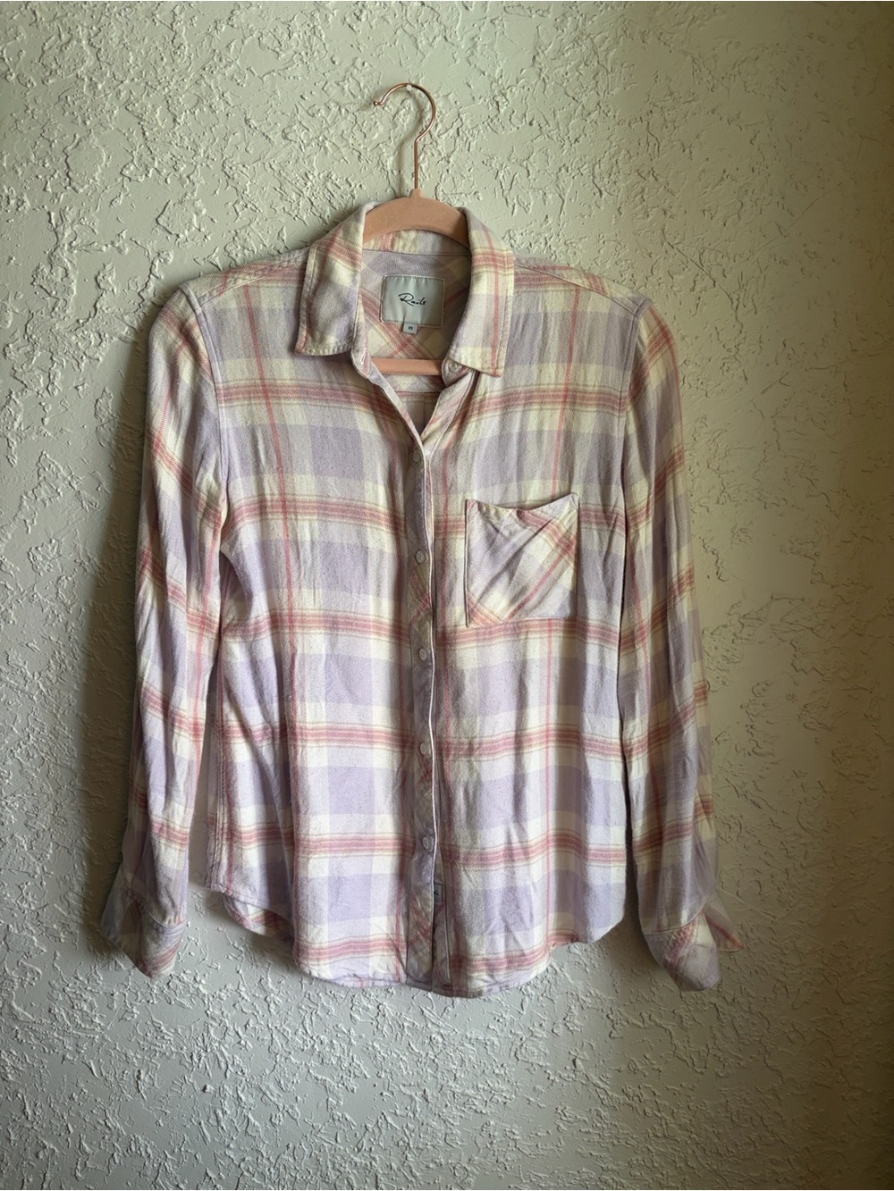 Rails Pastel Plaid Button-Down Shirt in Pink & Lavender